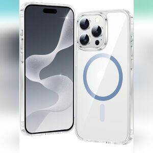 Clear Magnetic Phone Case for iPhone 15